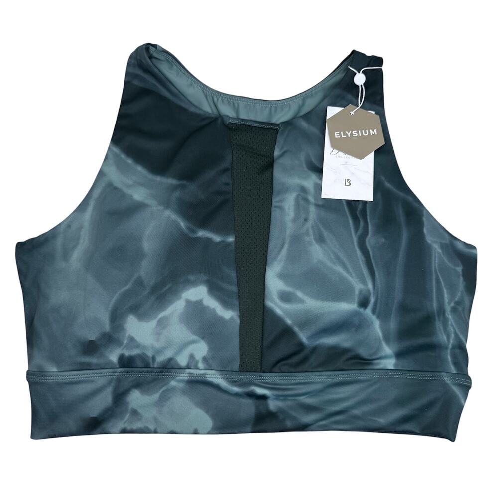 Buffbunny Collection Airbrush Impact Sports Bra, Green, Size XXXL